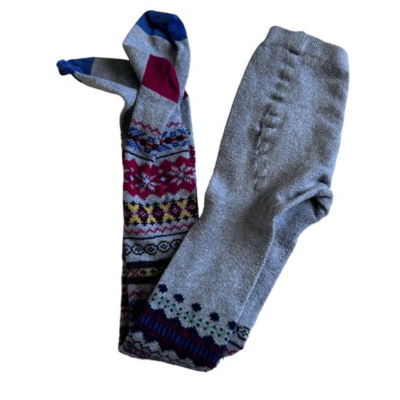 Hanna Andersson Fair Isle Striped Tights - Size 110/120 - Picture 1 of 5